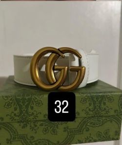 All white GG belt size 32