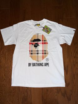 White Bape x Burberry T-shirt for summer✅ Size M
