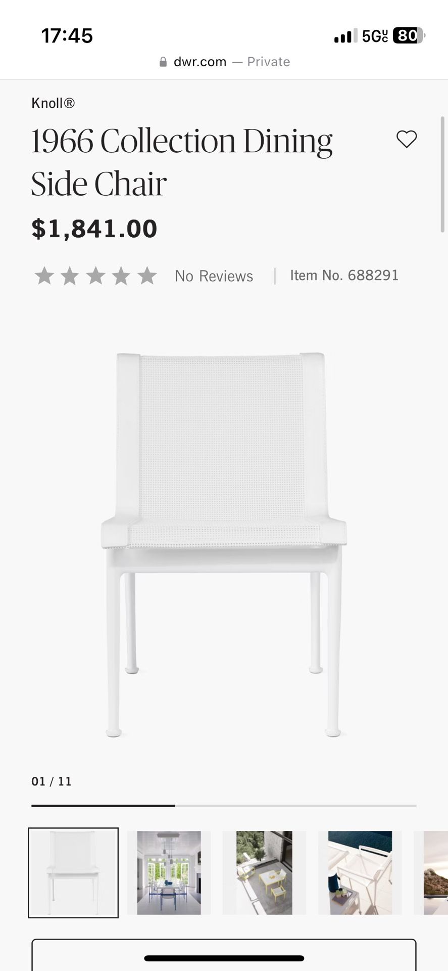 RARE Richard Schultz Knoll 1966 Collection Dining Chairs DWR Saarinen