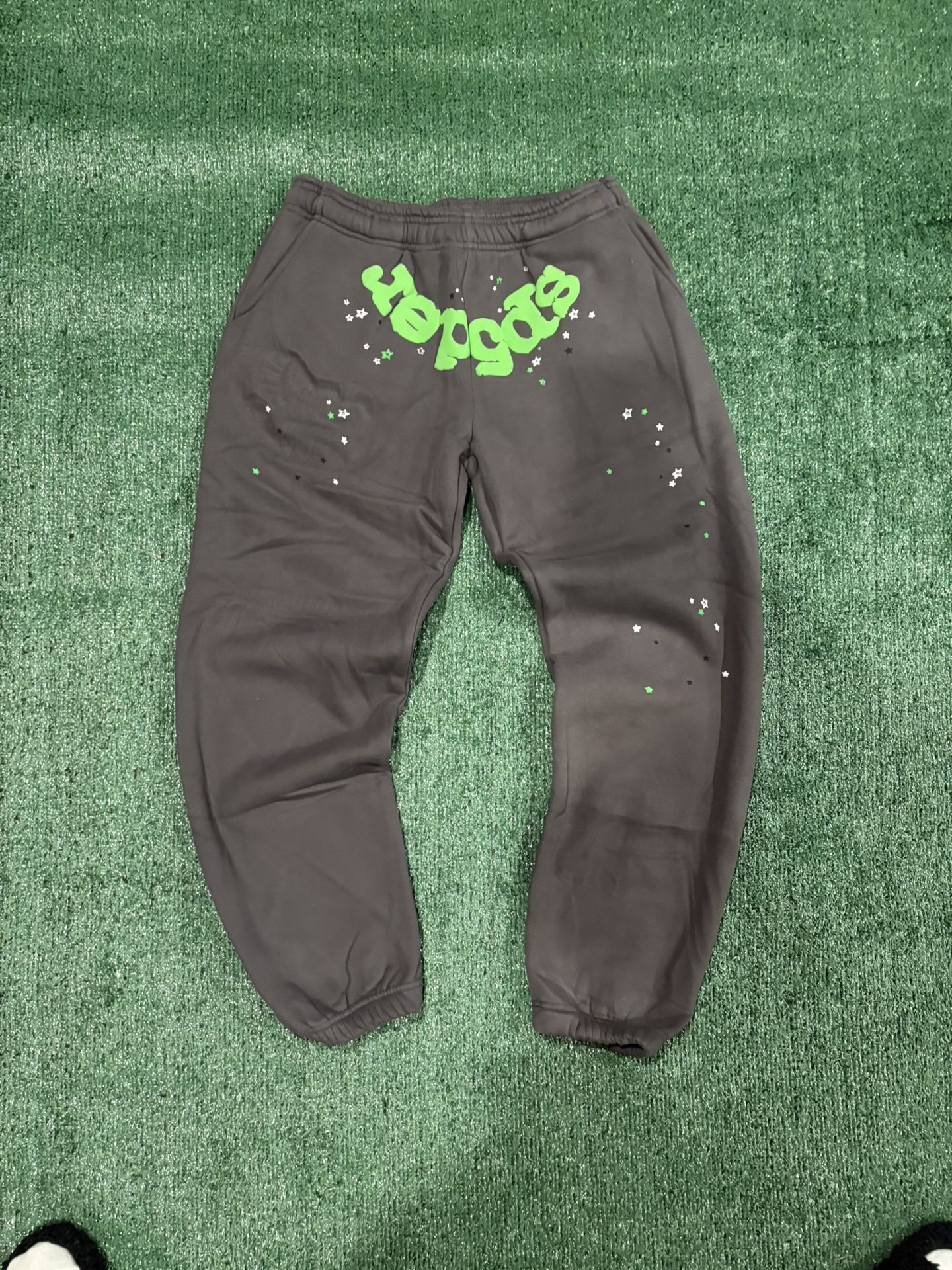 Sp5der Wait Web Sweatpants "slate grey"