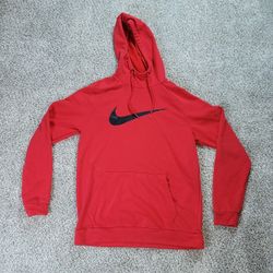 Nike Men's Hoodie Sweatshirt Dri-Fit Standard Fit Red Size Medium