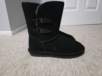 BEARPAW Black Suede Boots – Women’s 8.5