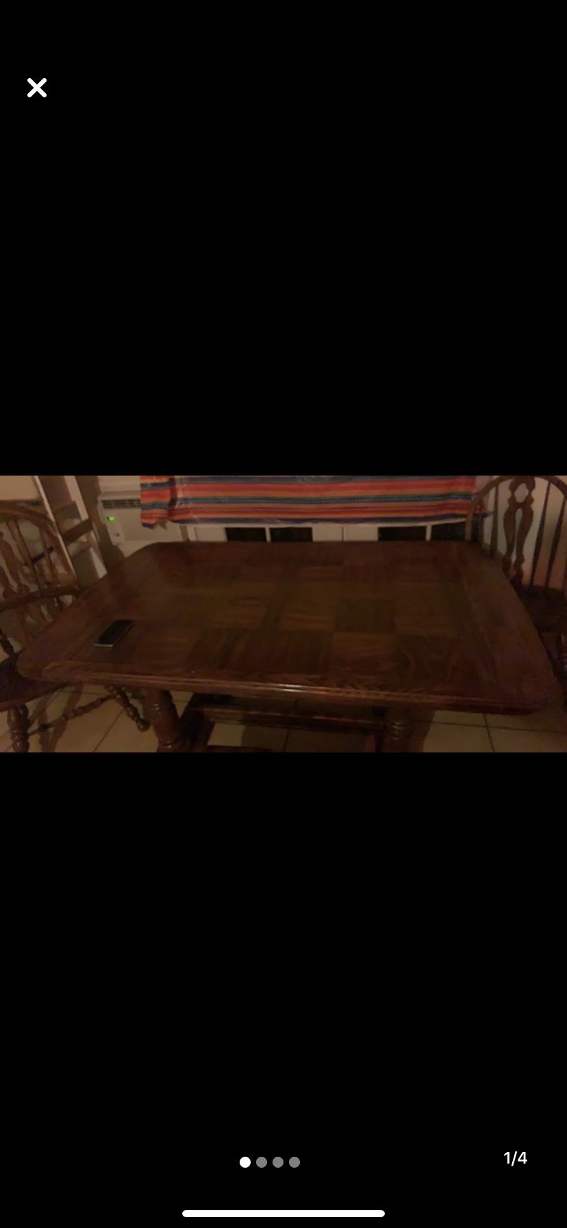 Solid family tables w/6 matching chairs great cond pick up only