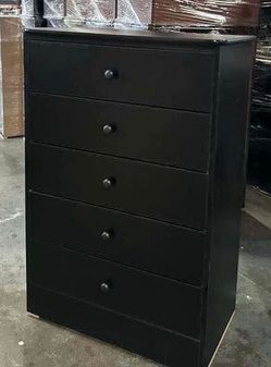5 drawer black