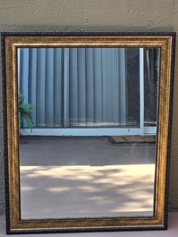 Gold and Brown framed Mirror