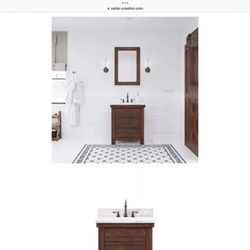 Water Creations ABERDEEN-M-2436RS Espresso Vanity Mirror 36” X 24”