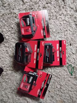 Four available Milwaukee  HD 12.0 m18 batteries