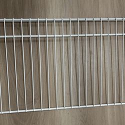 White Wire Closet Shelf - 10’ x 12”