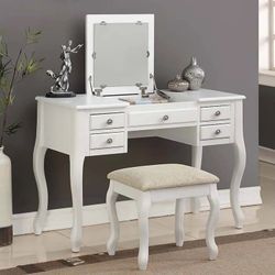 Hotbuy! 2 PCS Allura Collection vanity set with stool-available in 4 colors  Now 329.00 Free Delivery 🚚 