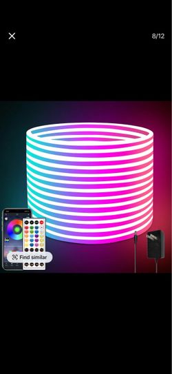 24V LED Neon Light Strip IP65 Waterproof Music Sync DIY Cuttable Flexible Rope Lights with APP Remote Timer