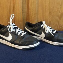 Men’s Nike Dunk Low 'Black Panda’ Leather Sneakers, Size 10.5