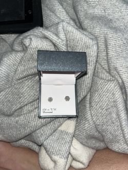 Real 1/10th Carat Diamond Earring