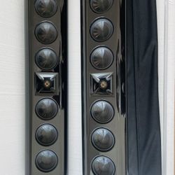 KLIPSCH GALLERY G-28 G28 PAIR SET FLAT PANEL WALL MOUNTED SPEAKERS GLOSS BLACK 