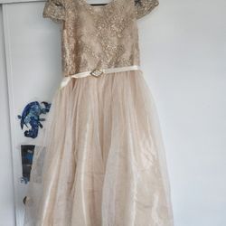 Youth/Girls SIZE 15-16 Gold Dress