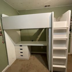 ikea Loft Bed With Desk And Drawers