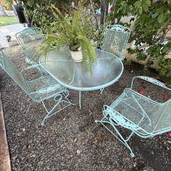 Wrought Iron  Table And Chairs