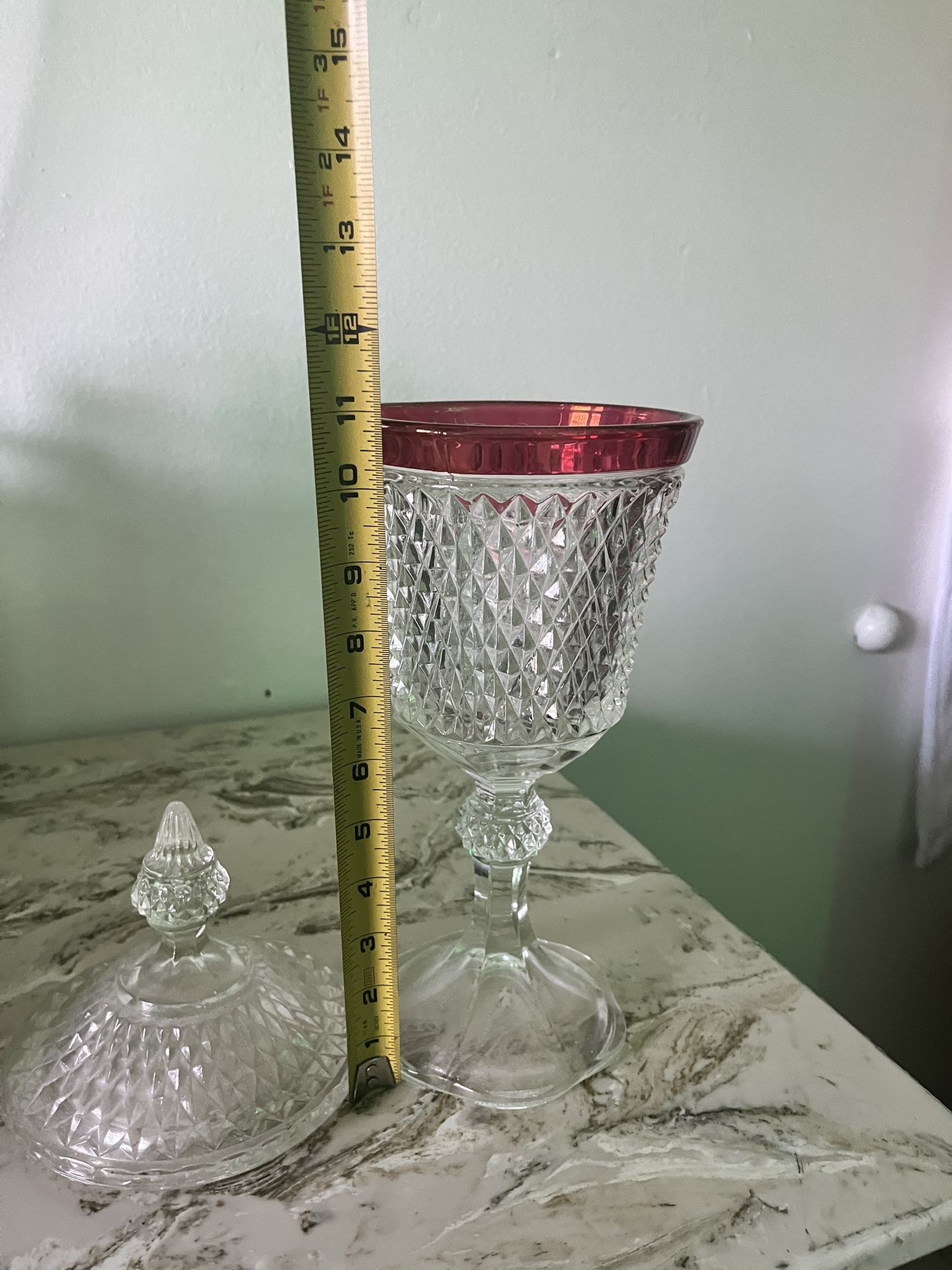 Vintage Crystal Jar With Lid