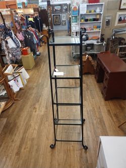 Iron and glass shelf