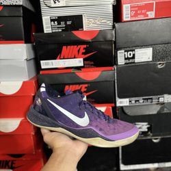 Kobe 8 Playoffs Purple Platinum size 10.5 USED But Clean