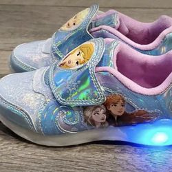 Light Up Frozen Anna And Elsa Sneakers