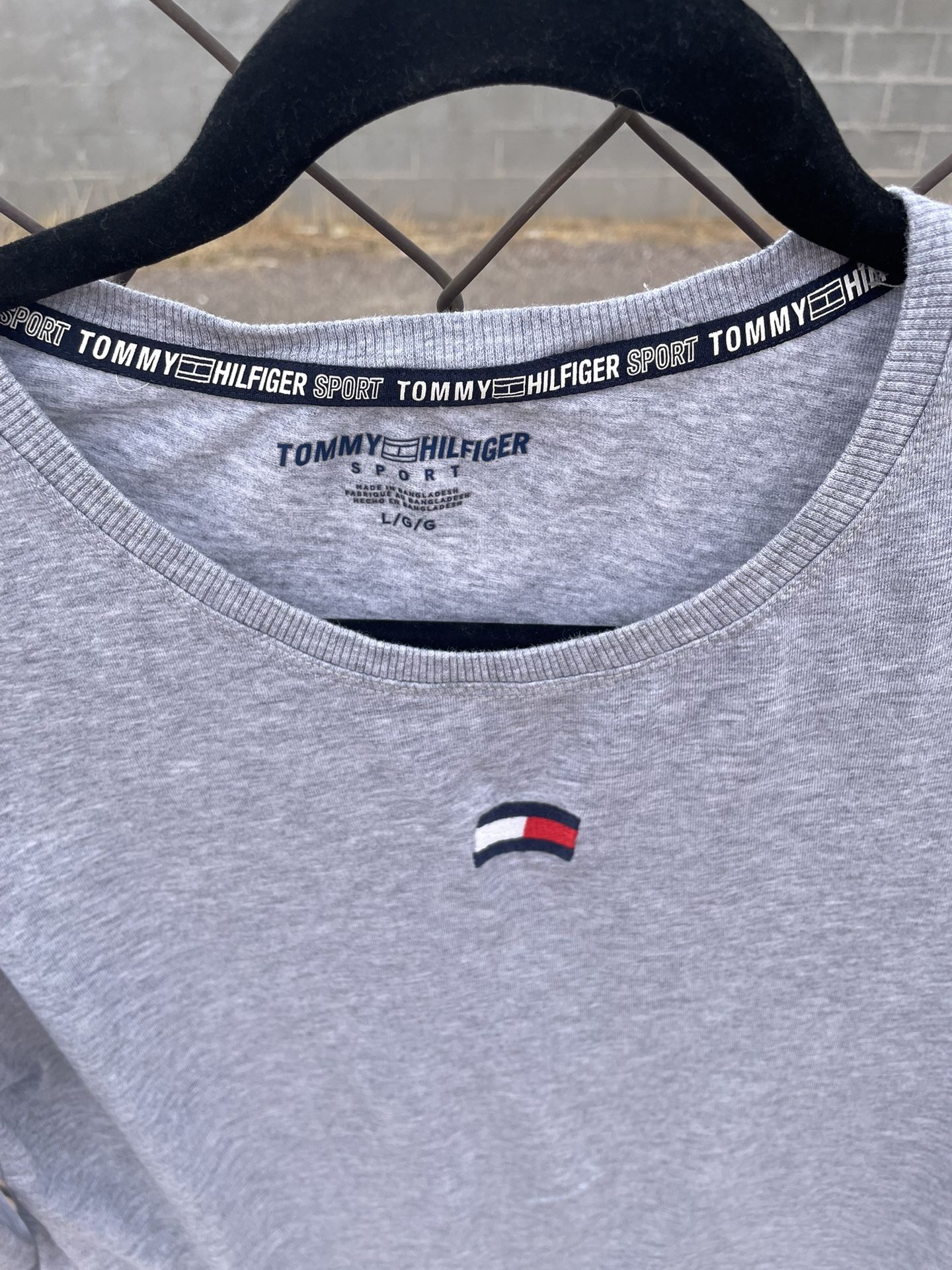 Tommy Hildiger Sport Shirt Light Grey With Logo
