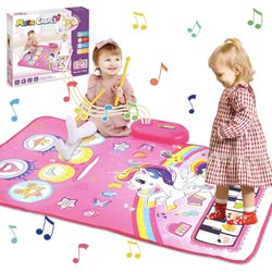 BRAND NEW 3 in 1 Piano Keyboard Drum Play Mat For Toddler