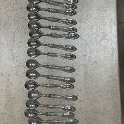Vintage Silver 800 Coffee Spoon set 18 pc from Italy 