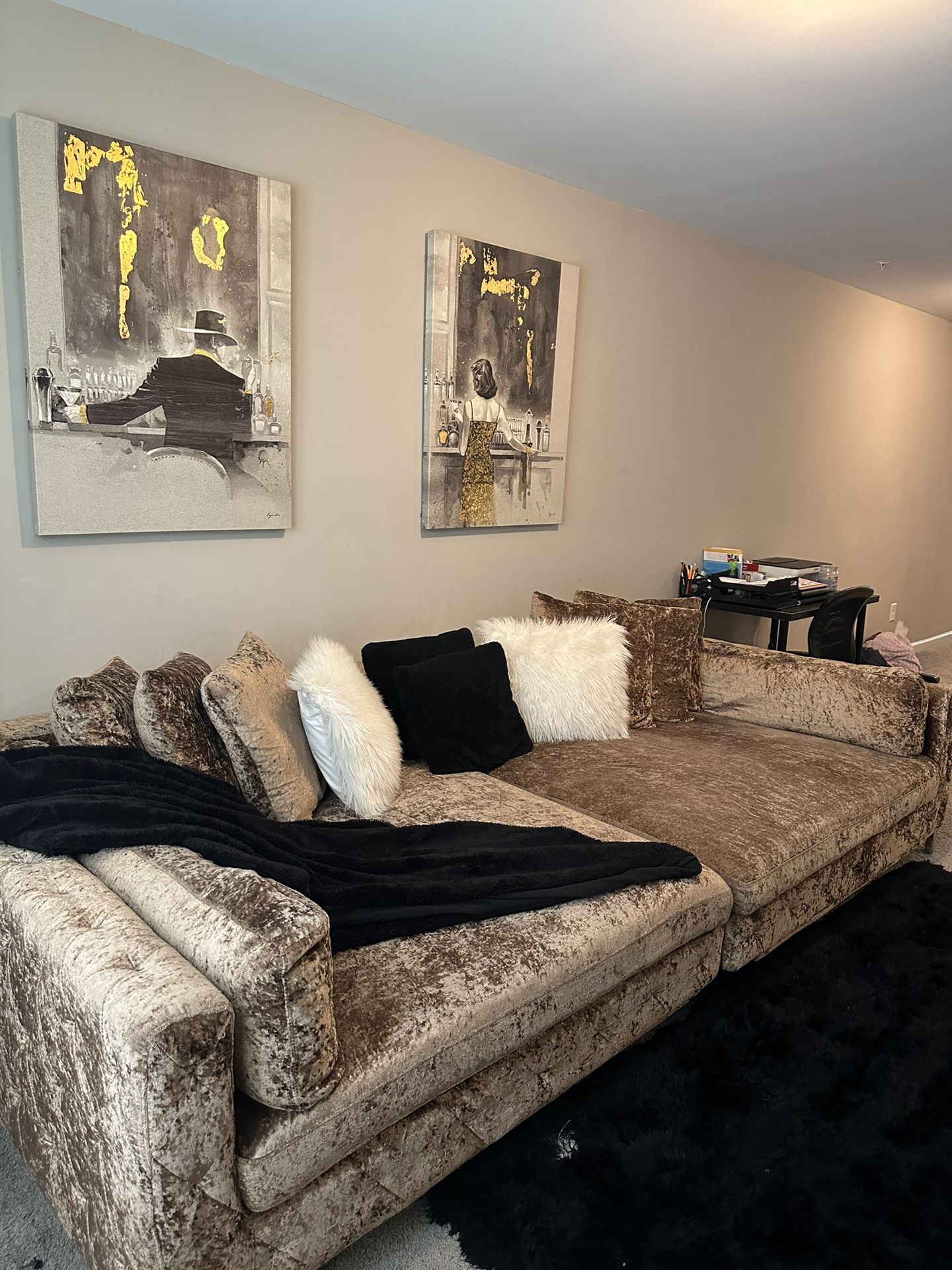 BIG Gold Couch