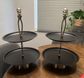 2 Halloween Aluminum Dessert Towers