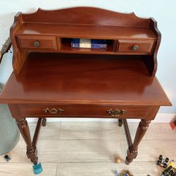Vintage Mahogany Wood Desk