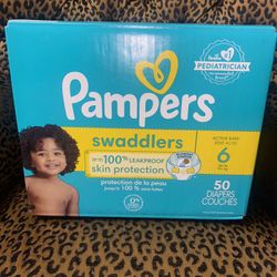 New Box Of 50 Pampers Swaddlers Size 6 $25 Firm On Price