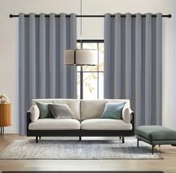 2-Piece Blackout Curtain Set – Grey