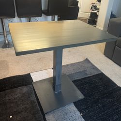 Stone Square Table Dark Gray
