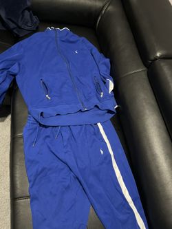 Blue And White Polo Sweatsuit Large