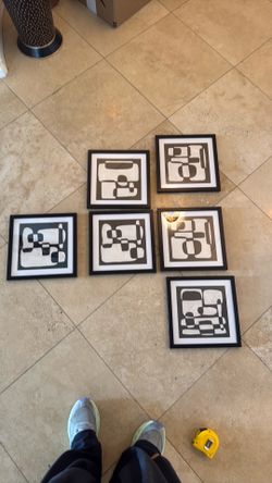 Lot of 6 abstract art