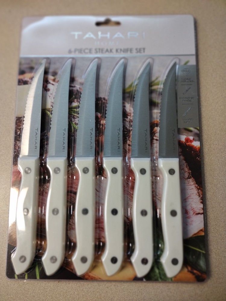 Steak Knife Set, 6 Piece, Tahari
