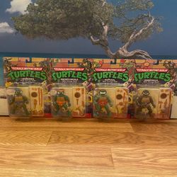 Teenage Mutant Ninja Turtles 4 Inch Action Figures Storage Shell TMNT Complete Set!