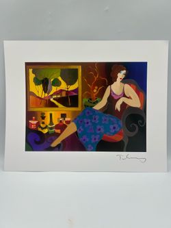 Itzchak Tarkay Lithograph Print signed Art "Simple Elegance "2024 with COA