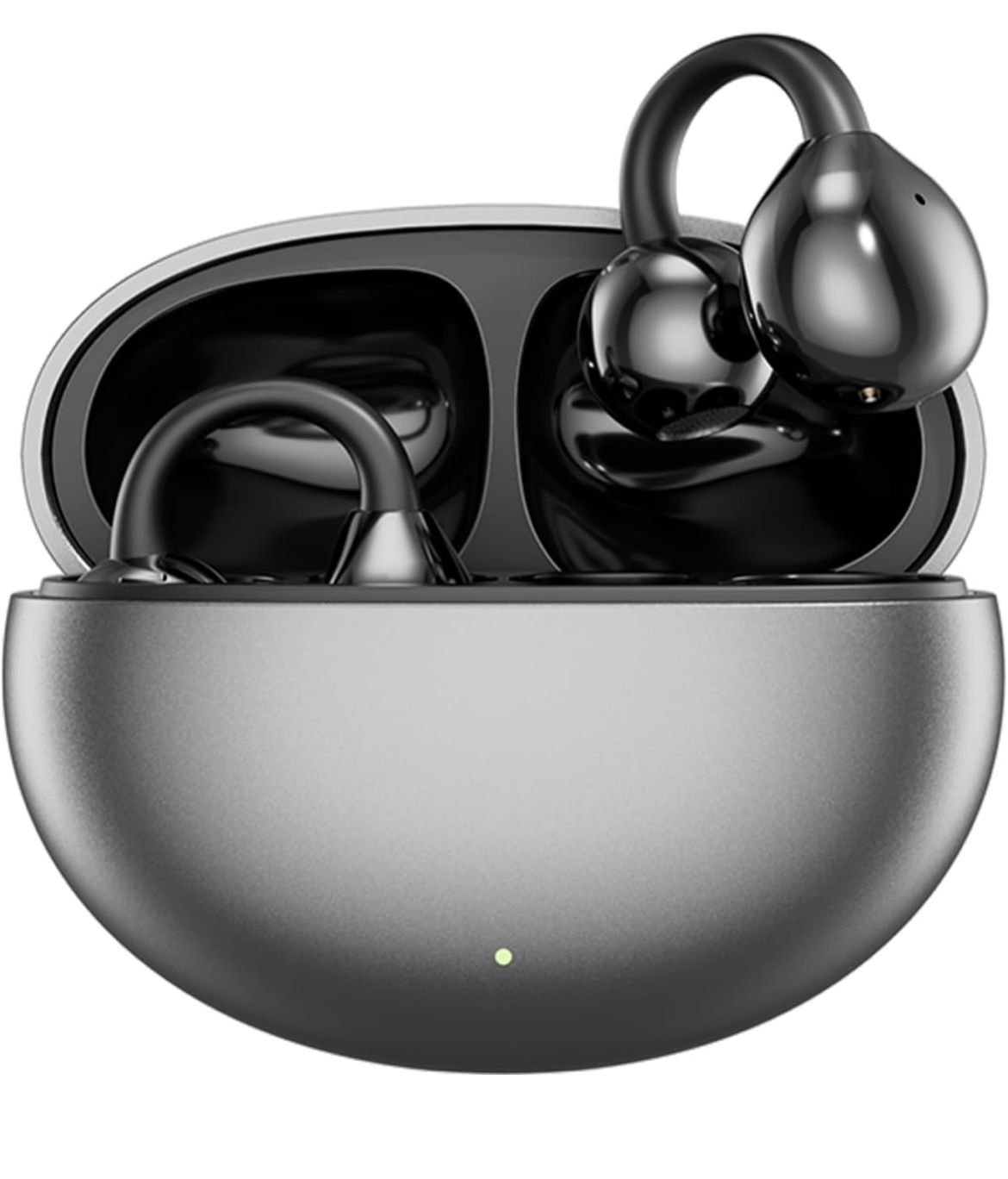 Clip on Earbuds Open Ear Wireless Bluetooth 5.4 Headphones,50H Play, Sports Over Ear Buds, Comfortable for Small Ears & Glasses Wearers, Workouts-Andr