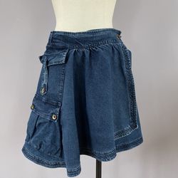 Denim wrap skirt, with side pocket, size EU 42 or medium