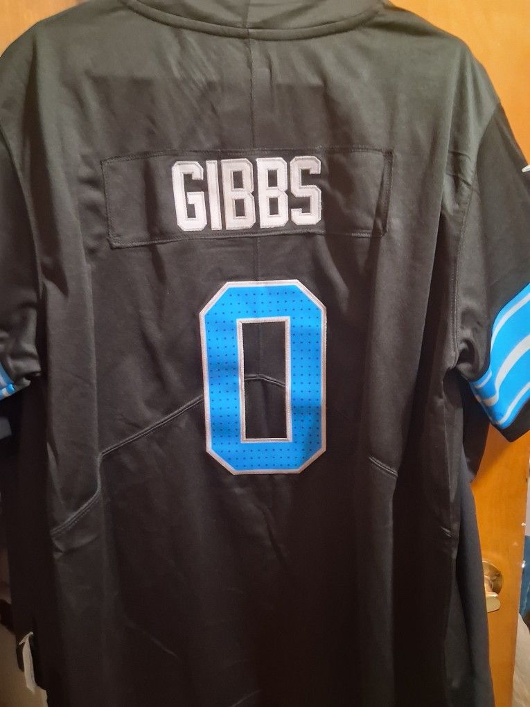 Brand New Detroit Lions Stitched Black #0 Gibbs Jersey Size Men's Small! COME GET IT FOR $40!!