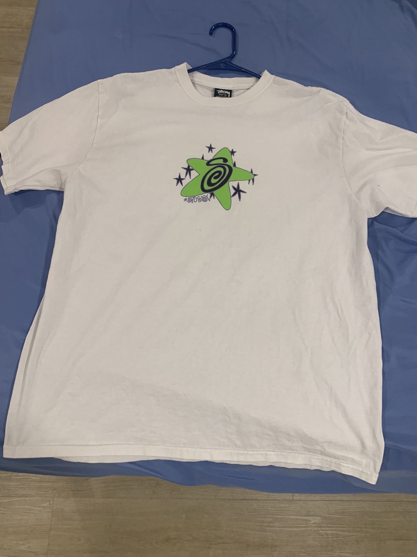 Stussy green star t shirt