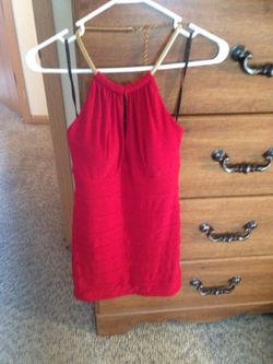 red halter dress