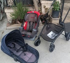 Car Seat and Stroller - Evenflo Pivot Modular Travel Stroller with Car Seat