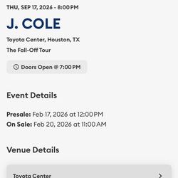 J Cole tickets