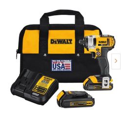 20-Volt MAX Cordless 1/4 in. Impact Driver, (2) 20-Volt 2.0Ah Batteries, Charger & Bag