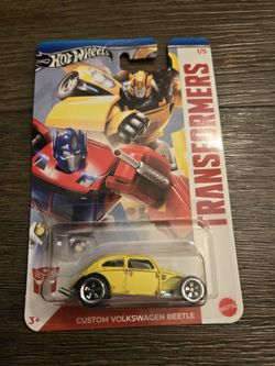Hot Wheels Tranaformers Yellow Custom Volkswagen Beetle