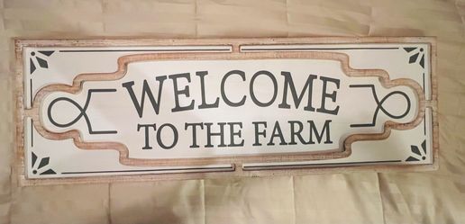 Welcome to the Farm Farmhouse Wall Sign