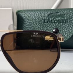 Lacoste Brown Aviator Sunglasses