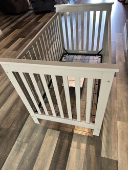 3 in 1 crib baby toddler convertible bed w/mattress